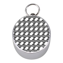 Pattern Monochrome Repeat Mini Silver Compasses