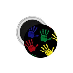 Handprints Hand Print Colourful 1 75  Magnets by Pakrebo