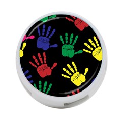 Handprints Hand Print Colourful 4-port Usb Hub (one Side) by Pakrebo