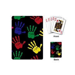 Handprints Hand Print Colourful Playing Cards (mini) by Pakrebo