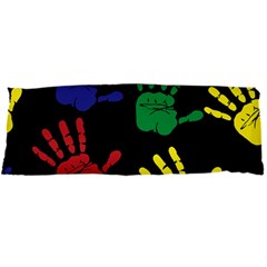 Handprints Hand Print Colourful Body Pillow Case Dakimakura (two Sides) by Pakrebo