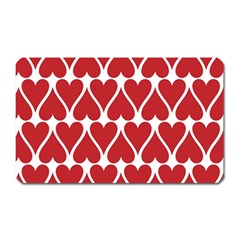 Hearts Pattern Seamless Red Love Magnet (rectangular) by Pakrebo