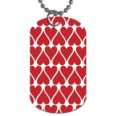 Hearts Pattern Seamless Red Love Dog Tag (two Sides) by Pakrebo