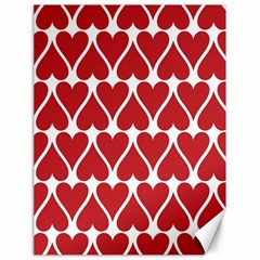 Hearts Pattern Seamless Red Love Canvas 18  X 24  by Pakrebo