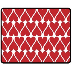 Hearts Pattern Seamless Red Love Fleece Blanket (medium)  by Pakrebo