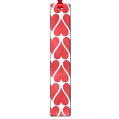 Hearts Pattern Seamless Red Love Large Book Marks by Pakrebo