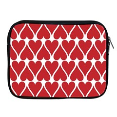 Hearts Pattern Seamless Red Love Apple Ipad 2/3/4 Zipper Cases by Pakrebo