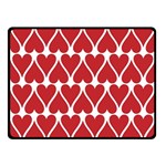 Hearts Pattern Seamless Red Love Double Sided Fleece Blanket (Small)  45 x34  Blanket Front