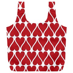 Hearts Pattern Seamless Red Love Full Print Recycle Bag (xl) by Pakrebo