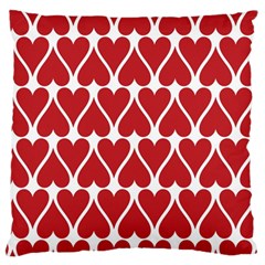 Hearts Pattern Seamless Red Love Standard Flano Cushion Case (two Sides)