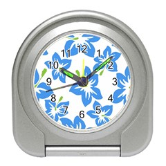 Hibiscus Wallpaper Flowers Floral Travel Alarm Clock by Pakrebo