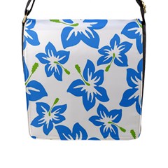 Hibiscus Wallpaper Flowers Floral Flap Closure Messenger Bag (l) by Pakrebo