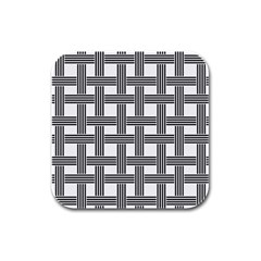 Seamless Stripe Pattern Lines Rubber Square Coaster (4 Pack)  by Pakrebo