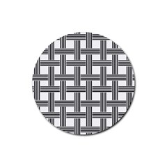 Seamless Stripe Pattern Lines Rubber Coaster (round)  by Pakrebo