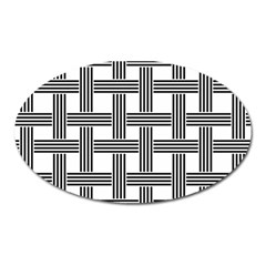 Seamless Stripe Pattern Lines Oval Magnet by Pakrebo