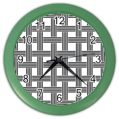 Seamless Stripe Pattern Lines Color Wall Clock by Pakrebo