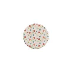 Floral Pattern Wallpaper Retro 1  Mini Buttons by Pakrebo