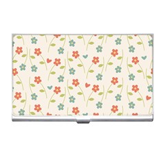 Floral Pattern Wallpaper Retro Business Card Holder by Pakrebo