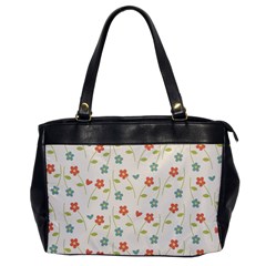 Floral Pattern Wallpaper Retro Oversize Office Handbag