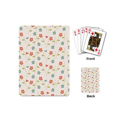 Floral Pattern Wallpaper Retro Playing Cards (mini)