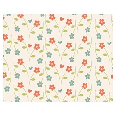 Floral Pattern Wallpaper Retro Double Sided Flano Blanket (medium)  by Pakrebo