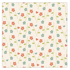 Floral Pattern Wallpaper Retro Large Satin Scarf (square) by Pakrebo