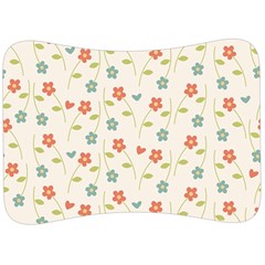 Floral Pattern Wallpaper Retro Velour Seat Head Rest Cushion