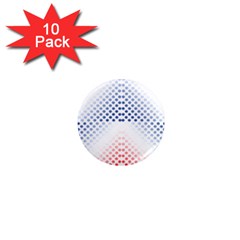 Dots Pointillism Abstract Chevron 1  Mini Magnet (10 Pack)  by Pakrebo