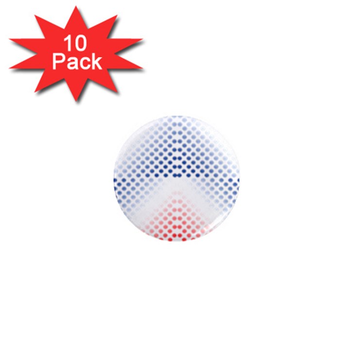 Dots Pointillism Abstract Chevron 1  Mini Magnet (10 pack) 