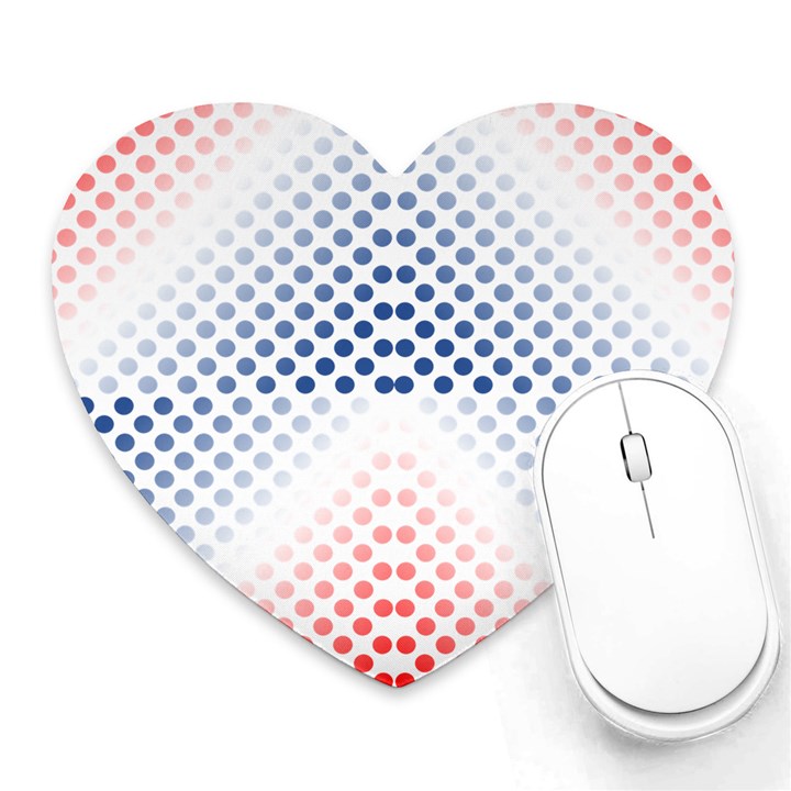 Dots Pointillism Abstract Chevron Heart Mousepads