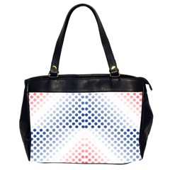 Dots Pointillism Abstract Chevron Oversize Office Handbag (2 Sides) by Pakrebo