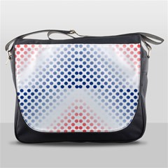 Dots Pointillism Abstract Chevron Messenger Bag by Pakrebo