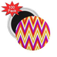 Chevrons Stripes Pattern Geometric 2 25  Magnets (100 Pack)  by Pakrebo