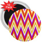 Chevrons Stripes Pattern Geometric 3  Magnets (10 pack)  Front