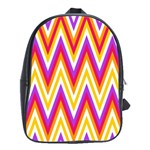 Chevrons Stripes Pattern Geometric School Bag (Large) Front