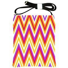 Chevrons Stripes Pattern Geometric Shoulder Sling Bag by Pakrebo