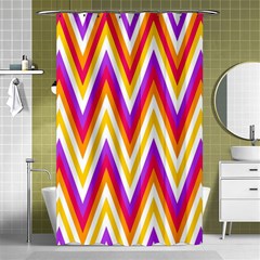 Chevrons Stripes Pattern Geometric Shower Curtain 48  X 72  (small)  by Pakrebo