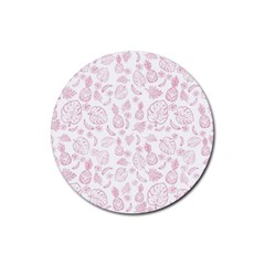 Tropical Pattern Rubber Round Coaster (4 Pack)  by Valentinaart