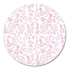 Tropical Pattern Magnet 5  (round) by Valentinaart