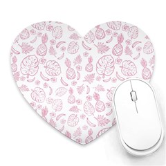 Tropical Pattern Heart Mousepads by Valentinaart