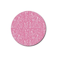 Tropical Pattern Rubber Round Coaster (4 Pack)  by Valentinaart