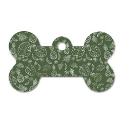 Tropical Pattern Dog Tag Bone (one Side) by Valentinaart