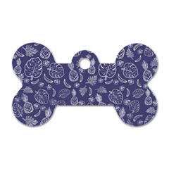 Tropical Pattern Dog Tag Bone (two Sides) by Valentinaart