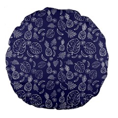 Tropical Pattern Large 18  Premium Flano Round Cushions by Valentinaart