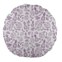 Tropical Pattern Large 18  Premium Flano Round Cushions by Valentinaart