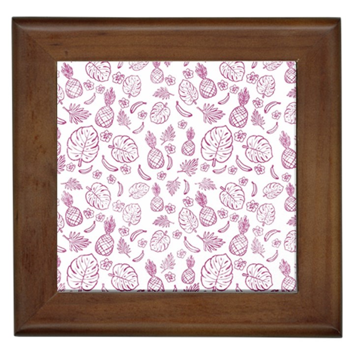 Tropical pattern Framed Tiles