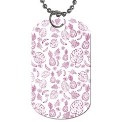 Tropical Pattern Dog Tag (one Side) by Valentinaart