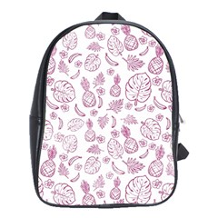 Tropical Pattern School Bag (xl) by Valentinaart