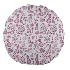 Tropical Pattern Large 18  Premium Flano Round Cushions by Valentinaart