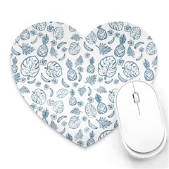 Tropical Pattern Heart Mousepads by Valentinaart